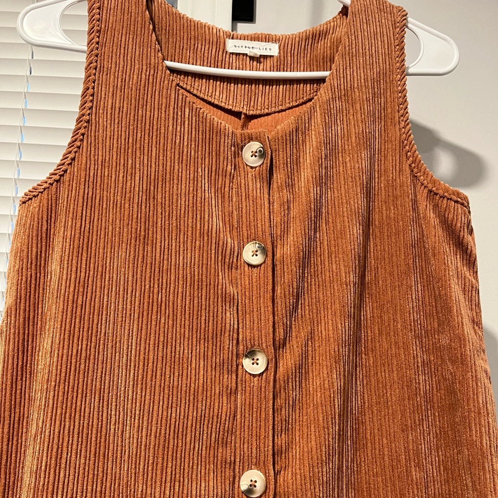 Burnt orange corduroy Jumpsuit